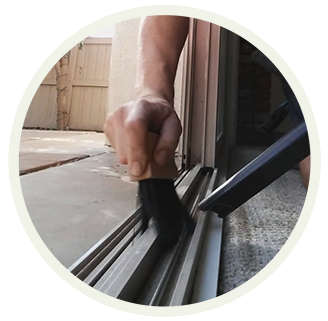 Window track cleaning by Blue Coast Window Cleaning